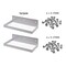 Triton Products 12 In. W x 6 In. D White Epoxy Coated Steel Shelf for 1/8 In. and 1/4 In. Pegboard 2 Pack 76126W-2 - alternate 3